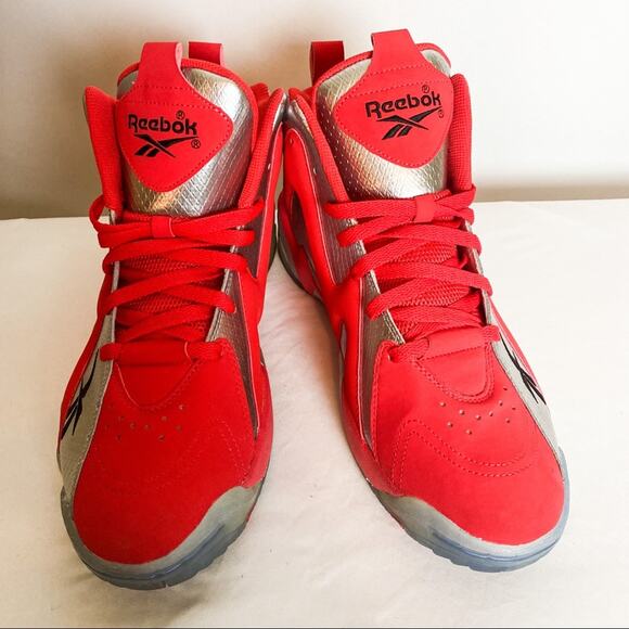 REEBOK Retro Vintage Y2K Kamikaze II Mid Red Fish Market Sz. 10.5 - Picture 7 of 8